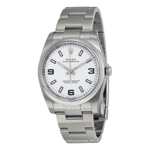 Rolex Oyster Perpetual 34 White Dial Stainless Steel Bracelet Automatic Men's Watch 114200WASO