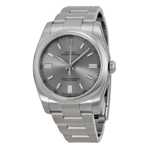 Rolex Oyster Perpetual 36 mm Rhodium Dial Stainless Steel Bracelet Automatic Men's Watch 116000RSO