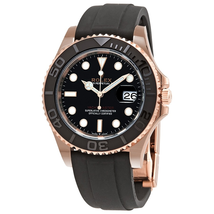 Rolex Yacht-Master 18kt Everose Gold Black Dial 40 mm Men's Watch 126655BKSRS
