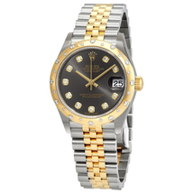Rolex Datejust 31 Dark Grey Diamond Dial Automatic Ladies Steel and 18kt Yellow Gold Jubilee Watch 278343DGYDJ