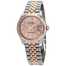 Rolex DateJust 31 Rose Dial Automatic Ladies Stainless Steel- 18 ct Everose Gold Jubliee Watch 278341PSJ