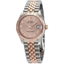 Rolex DateJust 31 Rose Dial Automatic Ladies Stainless Steel 18 ct Everose Gold Jubliee Watch 278341PRJ