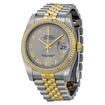 Rolex Oyster Perpetual Datejust 36 Grey Dial Stainless Steel and 18K Yellow Gold Jubilee Bracelet Automatic Men's Watch 116233GYRJ