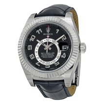 Rolex Sky-Dweller Automatic Black Dial 18kt White Gold Men's Watch BKAL 326139