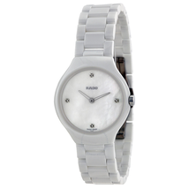 Rado Thinline Mother of Pearl Dial White Ceramic Watch R27958902