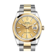 Rolex Datejust 36 Automatic Champagne Dial Men's Steel and 18K Yellow Gold Oyster Watch 126203CSO