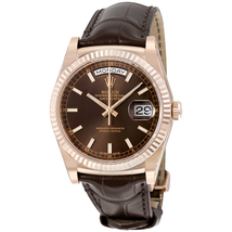 Rolex Day-Date President Chocolate Dial 18kt Everose Gold Automatic Men's Watch 118135CHSL
