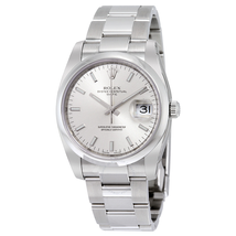 Rolex Oyster Perpetual Date 34 Silver Dial Stainless Steel Bracelet Automatic Men's Watch 115200SSO
