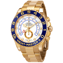 Rolex Yacht-Master II Automatic White Dial Men's 18kt Yellow Gold Oyster Watch 116688-0002