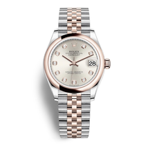 Rolex Datejust 31 Silver Diamond Dial Automatic Steel and 18kt Everose Gold Jubilee Watch 278241SDJ