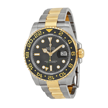 Rolex GMT-Master II Black Dial Stainless Steel and 18kt Yellow Gold Oyster Bracelet Automatic Men's Watch 116713BKSO 116713LN