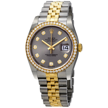 Rolex Grey Diamond Dial Automatic Steel and 18kt Yellow Gold Jubilee Watch 116243GYDJ