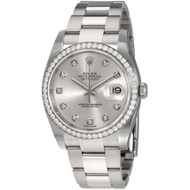 Rolex Oyster Perpetual Datejust 36 Silver Dial Stainless Steel Bracelet Automatic Ladies Watch 116244SDO