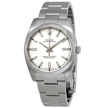 Rolex Oyster Perpetual White Dial Automatic Men's Stainless Steel Oyster Watch 114200WSO