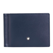 Montblanc Montblanc Meisterstuck 6 CC Leather Wallet with Money Clip - Navy 114548
