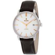 Rado Coupole Classic Silver Dial Black Leather Men's Watch R22860025