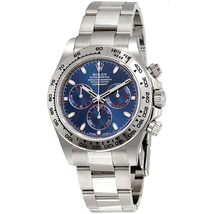 Rolex Cosmograph Daytona Blue Dial 18K White Gold Oyster Men's Watch 116509BLSO