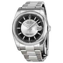 Rolex Datejust 36 Black and Grey Dial Stainless Steel Oyster Bracelet Automatic Men's Watch 116200BKRSO 116200-BKRSO
