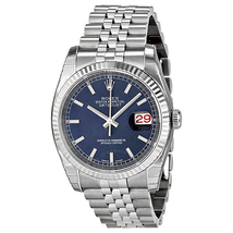 Rolex Oyster Perpetual 36 mm Blue Dial Stainless Steel Jubilee Bracelet Automatic Men's Watch 116234BLSJ 116234-BLSJ
