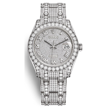 Rolex Pearlmaster 39 Men's 18kt White Gold Pearlmaster Diamond Pave Watch 86409PAVEPM