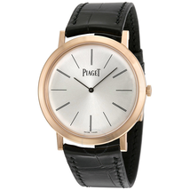 Piaget Altiplano Mechanical Silver Dial Leather Men's Watch G0A31114