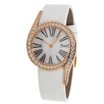 Piaget Limelight Silver Dial 18kt Rose Gold Diamond Ladies Watch GOA38161 G0A38161