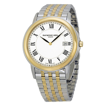 Raymond Weil Tradition White Dial Two-tone Men's Watch 5466-STP-00300
