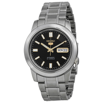 Seiko 5 Automatic Stainless Steel Black Dial Men's Watch SNKK17