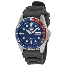 Seiko 5 Sports Automatic Blue Dial Pepsi Bezel Men's Watch SNZF15J2