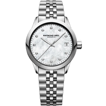 Raymond Weil Freelancer Diamond Mother of Pearl Dial Ladies Watch 5634-ST-97081