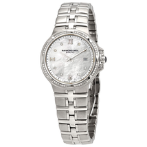 Raymond Weil Parsifal Diamond White Mother of Pearl Dial Ladies Watch 5180-STS-00995