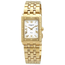 Raymond Weil Tango White Dial 18kt Yellow Gold-plated Men's Watch 5381-P-00308