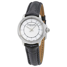Raymond Weil Tango White Dial Leather Ladies Watch 5391-L1-30001