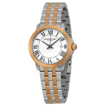 Raymond Weil Tango White Dial Steel and Rose Gold PVD Ladies Watch 5391-SP5-00300