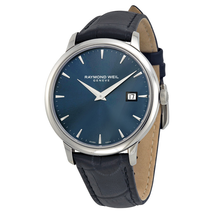 Raymond Weil Toccata Blue Dial Black Leather Men's Watch 5488-STC-50001