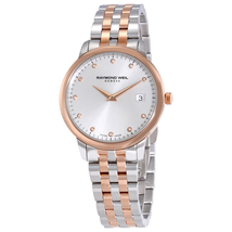 Raymond Weil Toccata Silver Dial Ladies Two Tone Watch 5388-SP5-C6581
