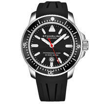 Stuhrling Original Aquadiver Quartz Black Dial Men's Watch M13622