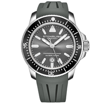 Stuhrling Original Aquadiver Quartz Grey Dial Men's Watch M13624