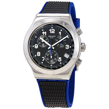 Swatch Secret Mission Chronograph Quartz Black Dial Men's Watch YVS451