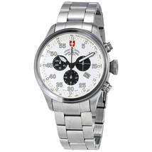 Swiss Military Hawk White Dial Stainless Steel Men's Watch 2726