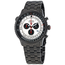 Swiss Military Thunderbolt Chronograph Men's Black IP Steel Watch 2955