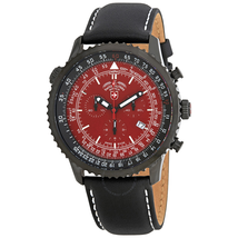 Swiss Military Thunderbolt Red Dial Men's Chronograph Leather Watch 29581