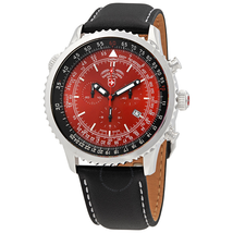 Swiss Military Thunderbolt Red Dial Men's Chronograph Leather Watch 29531