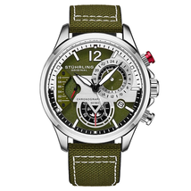 Stuhrling Original Aviator Quartz Green Dial Men's Watch M13588