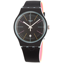 Swatch BLACK LAYERED Quartz Black Dial Unisex Watch SUOS402