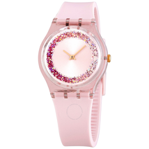 Swatch KWARTZY Pink- Crystal Ring Dial Ladies Watch GP164