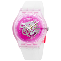 Swatch Pinkmazing Pink Skeleton Dial Watch SUOK130