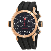 Swiss Legend Aqua Diver Chronograph Black Dial Watch SL-10622SM-RG-01-BB