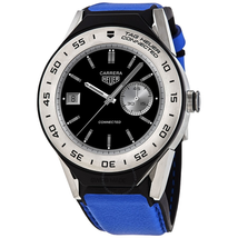 Tag Heuer Connected Modular Chronograph Blue Leather Smart Watch SBF818001.11FT8041