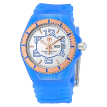 Technomarine Cruise JellyFish Silver Dial Blue Silicone Men's Watch TM-115146